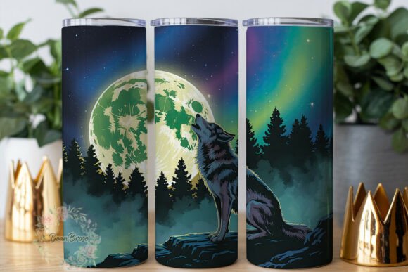 Aurora Howling Wolf Moonlit Forest Design Review