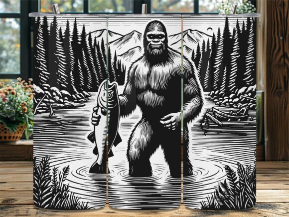Bigfoot Catching Big Fish Embroidery Review