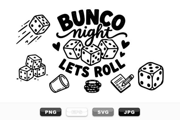 Bunco Night Dice Clipart Set Review