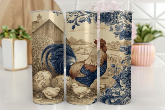 Chickens Tumbler PNG Floral Spring Review