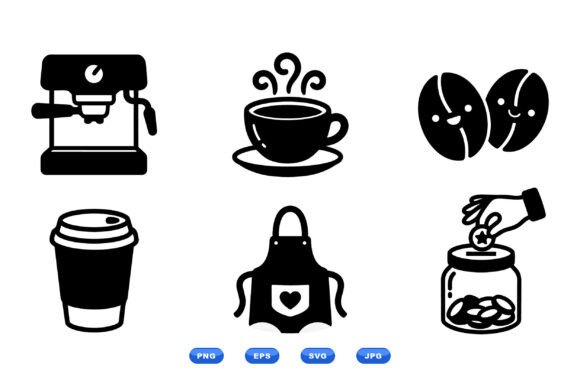 Coffee Shop Icon Clipart Set Review