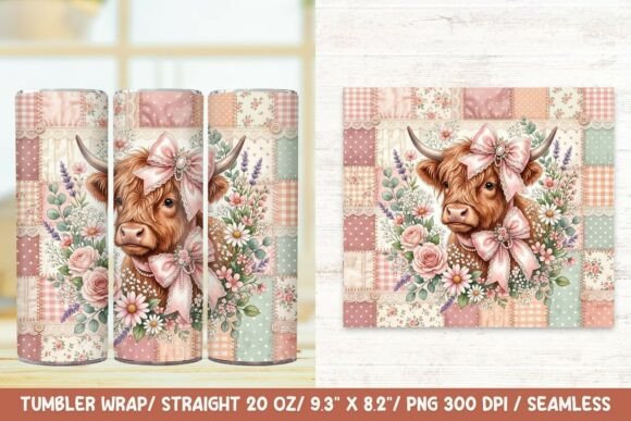 Coquette Highland Cow Tumbler Wrap Design Review