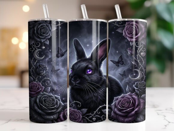 Dark Rose Bunny Tumbler Wrap Design Review
