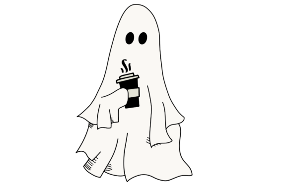 Ghost with Coffee Cup Embroidery Design Review
