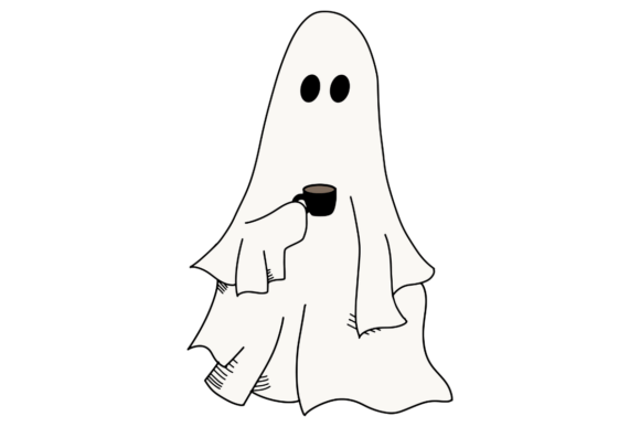 Ghost with Tea Cup Embroidery Design Review