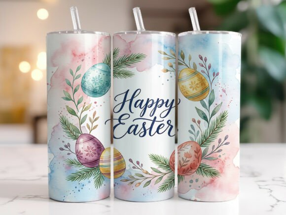 Happy Easter Eggs Tumbler Wrap Design Review