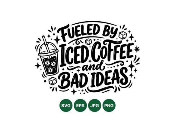 Iced Coffee Fun Quote Design Review