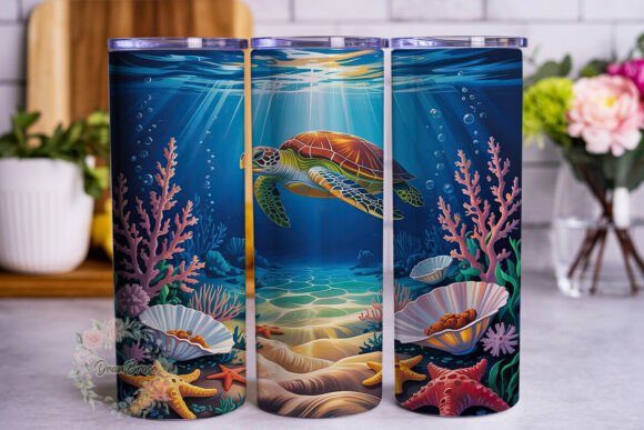Ocean Turtle Coral Reef Tumbler Wrap Review