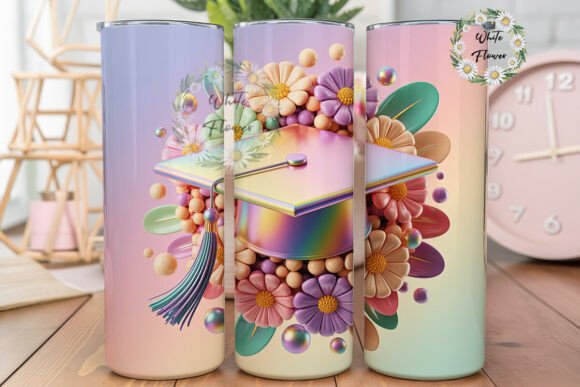 Pastel Holographic Graduation Cap Design Review