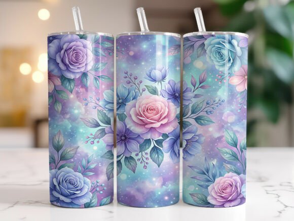 Pastel Rose Tumbler Wrap Sublimation PNG Review
