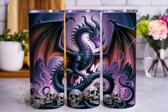 Purple Dragon Skull Tumbler Wrap Review