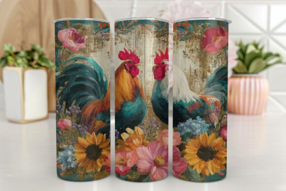 Rooster Farm Scene 20oz Skinny Tumbler Design Review
